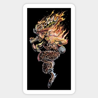 Moose Horn Satyr on fire with desire Sticker